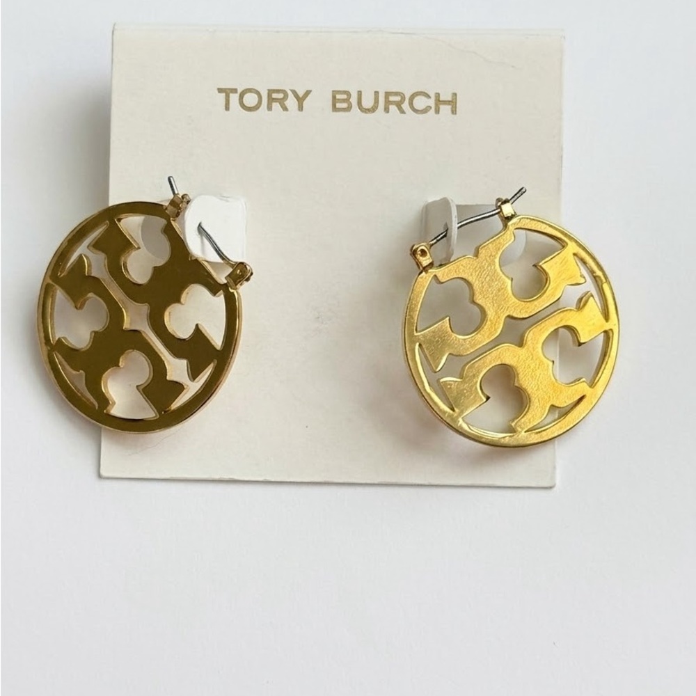 Tory Burch Small Icon Hoop Earrings